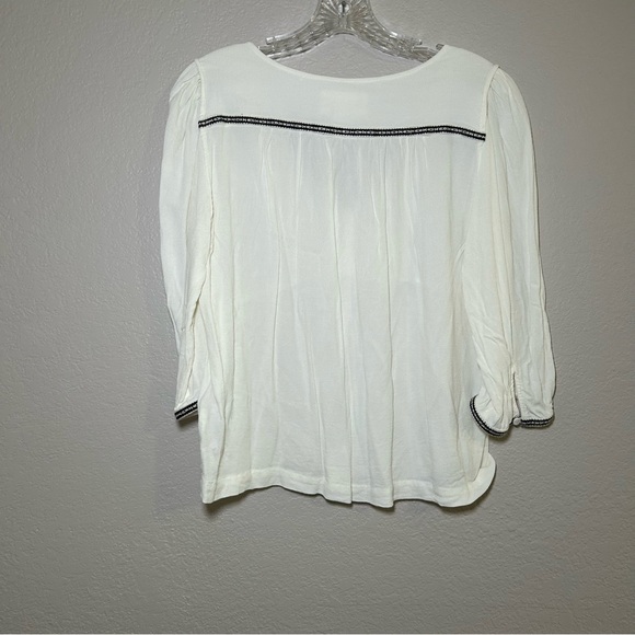 ba&sh Amber Embroidered‎ Empire Waist Top white women’s S boho office minimal - Picture 9 of 9